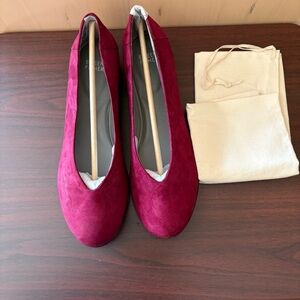 Eileen Fisher Patchi Crimson Suede Elegant Women's Flats Shoes Sz.9M